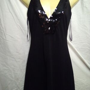 New "Frederick's" little Black sequenced designed Dress,Small
